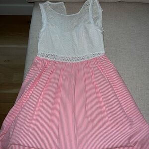 Lilly Pulitzer Alivia Sleeveless Mini Dress in Havana Pink Seersucker